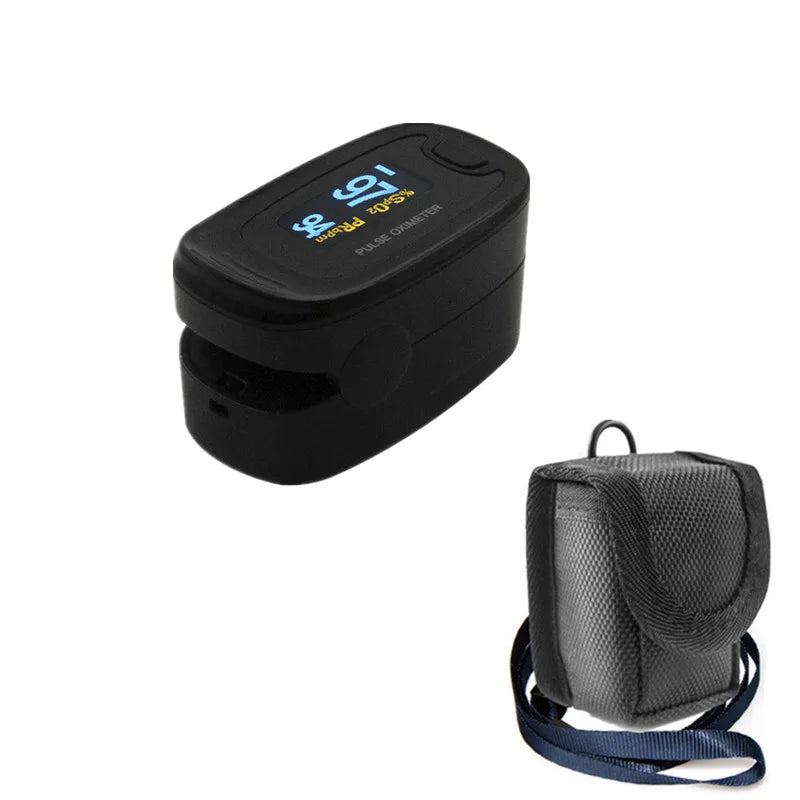 Black Oximeter with Pouch